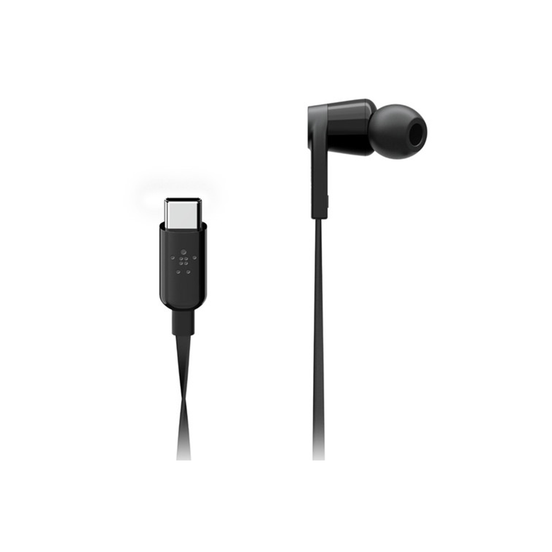 سماعات الرأس بيلكين روك ستار مع موصل USB من النوع C - أسود سماعات الرأس بيلكين روك ستار مع موصل USB من النوع C - أسود